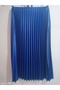 This long, thin, Pleated with a Leather-Look has an elasticated waistband. - 3