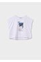 Girl's Graphic T-Shirt White 6026 - 3