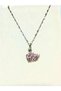 Stainless Steel Zircon Stone Swan Model Steel Necklace - Silver Color Chain - Pink Swan - 4