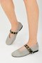 Nolina Wicker Gray Color Banded Women's Ballerina Shoes - 4