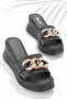Women's Black Slippers K04823300709 - 2