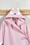 100% Cotton Baby Kids Bathrobe Hooded Embroidered Animal Figured Bathrobe - 2