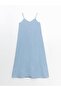 V-Neck Strappy Jean Dress