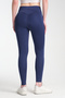 Women's Navy Blue Colored High Waist Tightening Korean Fabric Sports Leggings - 6