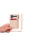 Glorya Genuine Leather Women's Beige Card Holder Wallet with Coin Compartment Zipper - 4