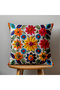 Filament Special Design Quadruple Cushion Case and Runer Set - Embroidery Look - 5