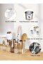 Acrylic Hair Tool Organizer, Blow Dryer Holder With 3 Metal Cups, Bathroom Countertop Storage - 5