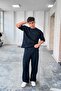 Navy Blue Cozy Premium Basic Baggy Tracksuit - 4