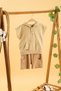 Girl Boy Baby Kids Camel 2-Piece Set Hooded Shorts Cotton Comfortable Trend Fashion Bottom Top Set