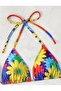 Flower-Patterned Two-Piece Very Stylished Bikini Set with Drawstring Tie Capcanli - 3
