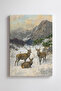 A Herd of Deers in Winter - Canvas Painting - 2