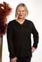 Women's Middle Age and Above Four Seasons V-Neck Comfortable Fit Lycra Viscose Mother Combed Cotton Blouse