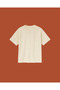 Beige Color Oversize Mar De Flores Summer Themed Printed Unisex T-Shirt T-Shirt - 2