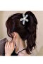 Black Color Stone and Pearl Latch Buckle - 3