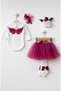 Baby Girl Tutu Skirt with Badili Angel Wing Set Pnpn1122 Fuchia - 2