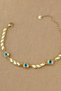 Steel Bracelet - Evil Eye Beaded Barley Model 316L Steel Tarnish-Free Steel Bracelet 17+5cm - 4