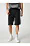Basic Woven Shorts with Elastic Waist Pocket - 3