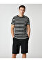 Basic Woven Shorts with Elastic Waist Pocket - 2