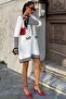 Tassel sleeve knit dress with button detail 2849 - 2