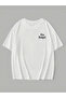 Printed Oversize Crew Neck T-Shirt - White