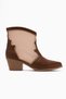 Sevala Tan Embroidered Transparent Detailed Western Women's Summer Boots Special Offer Product - 5