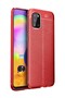 Galaxy A31 Case Leather Patterned Luxury Niss Silicone Red + Full Screen Protector