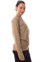 Long Sleeve Sand Beige Round Collar Microfiber Nano Iclik Tisort - 4
