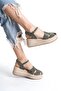 Women's Genuine Leather Soft Sole Wedge Heel Sandals 7259 - 3