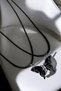 Magnetic Pink Black and White Butterfly Magnetic Necklace 2-Piece Dating Necklace - 4