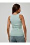 Halter Neck Camisole Combed Cotton Women's Bodysuit (Black-White-Green) - 5