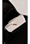 Bonetta - White Diamond Patterned Gold Pin Bag - 2