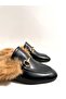 046-805 Women's Black Fur Inside Slippers - 2