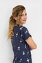 Unisex Navy Blue Snoopy-Themed Doctor Nurse Hospital Surgical Top Scrubs - 3