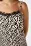 Women's Betty Leopard 3 Pack Dressing Gown Rope Strap Lace Ribbed Knitted Pajama Set - 7