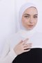 Turtleneck Neck Collar Oversleeve Ecru - Lycra Stand Collar Women's Body Hijab Crop Bolero - 7