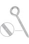 SHONAN 4.5" Stainless Steel Eye Screws for Wood, 5 Pcs Heavy Duty Screw Eye Hooks - 8