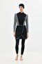 Fully Covered Hijab Swimsuit with Skirt and Tights C13059 Checkered - 4
