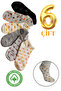Women's Quality Combed Cotton Floral Patterned (6 Pairs) Short Booties Socks