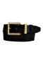 100% Genuine Leather, Black Nickel Buckle 4 Cm Black Women's Belt; Jeans, Sports Belt=an-byn-62.gold.set