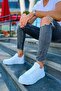 Lace-Up Men's Casual Shoes White - 2