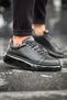 Lace-Up Men's Sports Shoes Black - 3