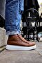 Lace-Up Men's Sneaker Boots Brown - 3