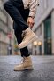 Lace-Up Men's Worker Boots Sand