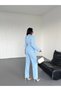 Women's Buckle Belt, Detailed Snap-Front Jacket, and Palazzo Pants—A Stylish Suit - 7
