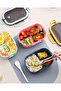 YAH Bento Lunch Box - Leak-Proof, BPA-Free, 2 Layers, Microwave & Dishwasher Safe, Includes Cutlery - 8