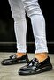 Men's Casual Shoes with Tassels Black - 3