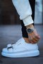 Elastic Buckle Detailed Men's Sports Shoes White - 4