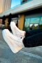 Zippered Lace Detailed Men's Sneaker Boots White White - 4