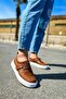 Velcro Elastic Men's Casual Shoes Tan - 3