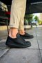 Lace-Up Men's Sports Shoes Black - 3